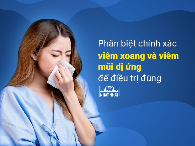 Nghẹt mũi, sổ mũi là triệu chứng điển hình trong cả viêm xoang và viêm mũi dị ứng